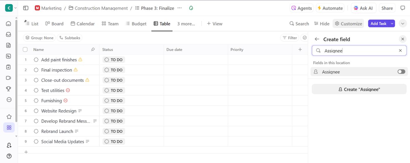 ClickUp Custom Fields to navigate each query: how to create a summary report in excel