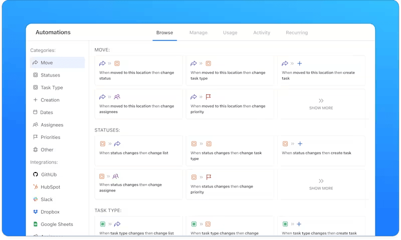 ClickUp Automatisering: TimeHero vs Motion