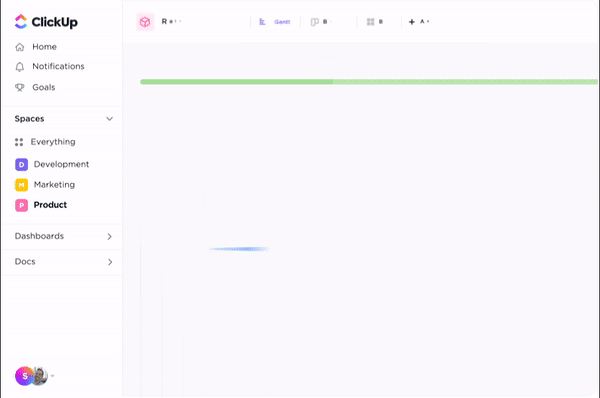 ClickUp Gantt Chart