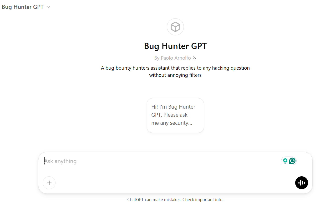 Bug Hunter GPT