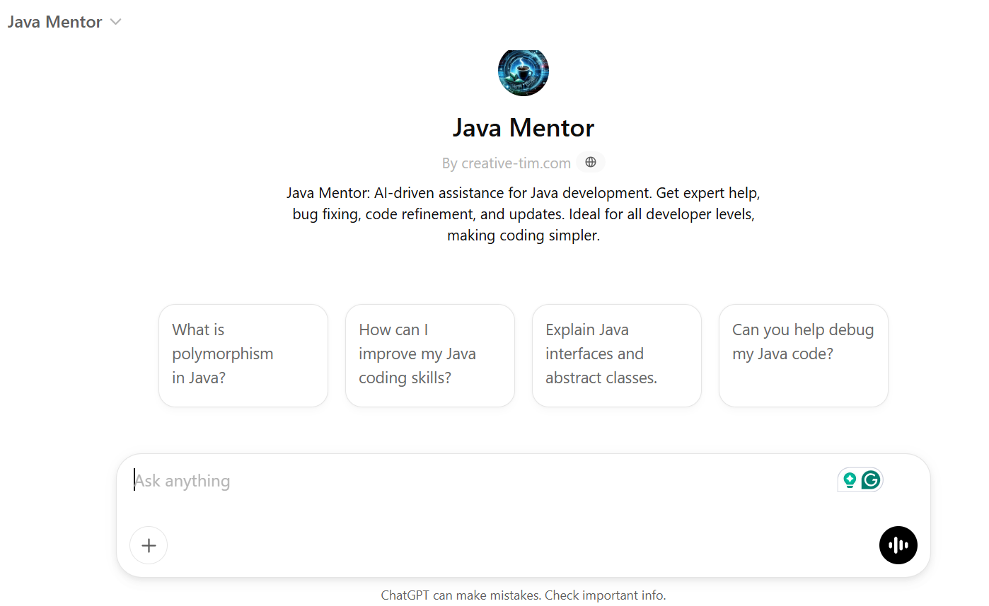 Java Mentor