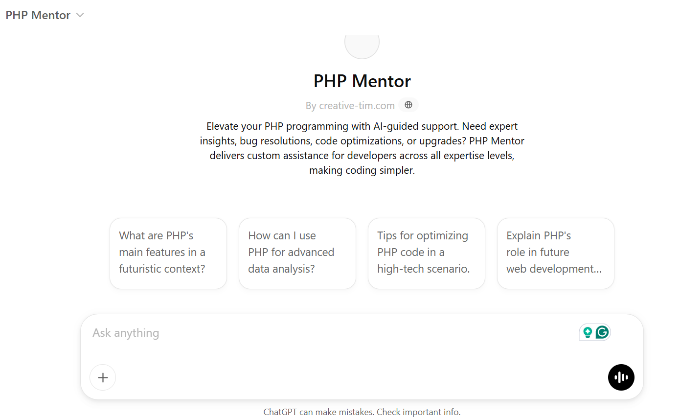 PHP Mentor
