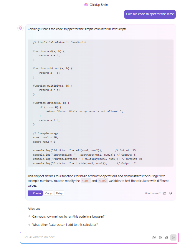 ClickUp Brain: Best GPTs for Coding