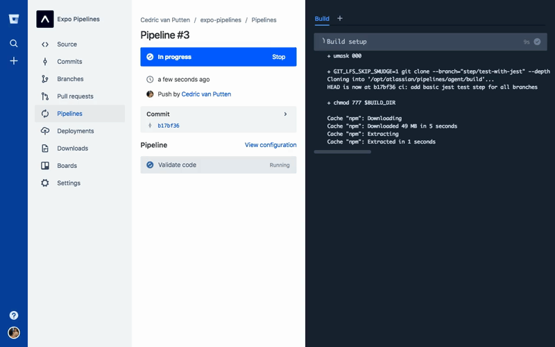 Bitbucket Pipelines: Integrates with third-party tools to streamline CI for dev teams