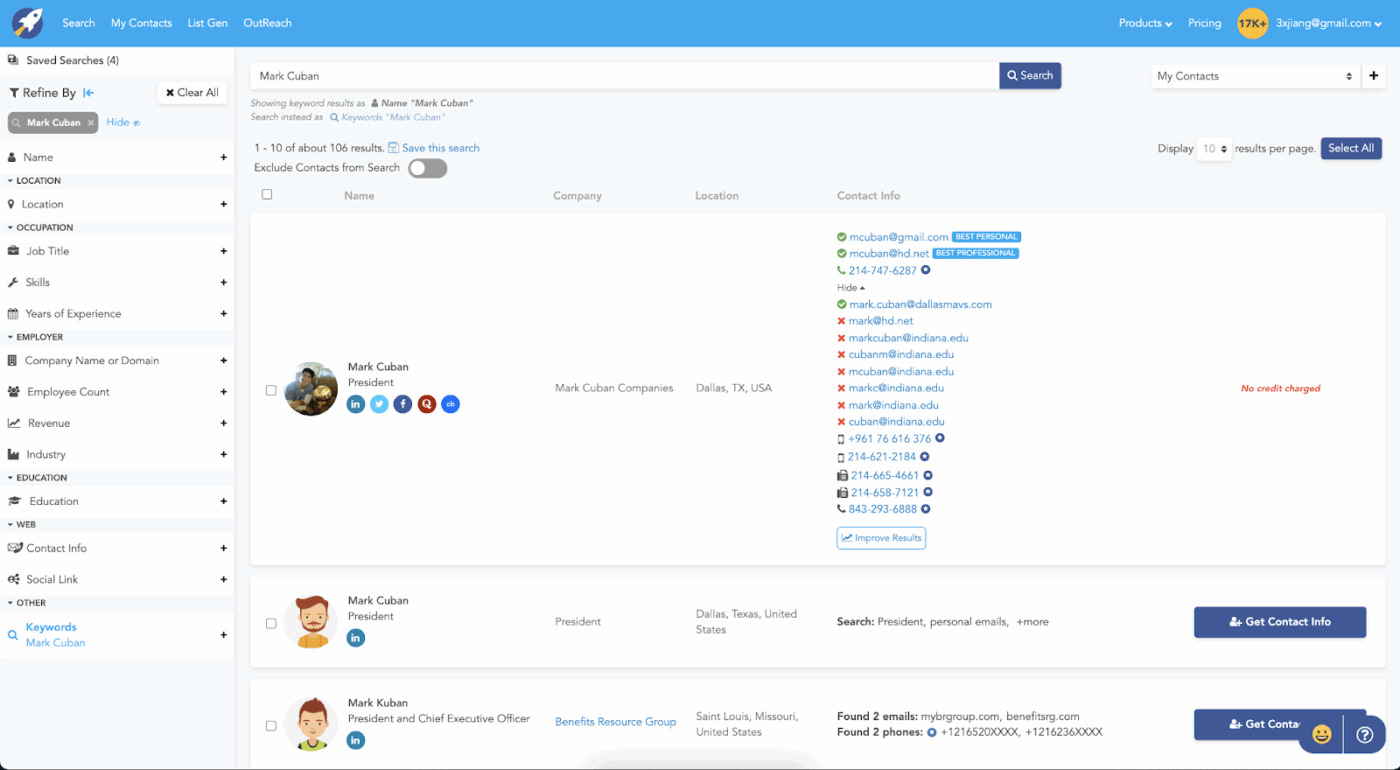 RocketReach: B2B Contact Database