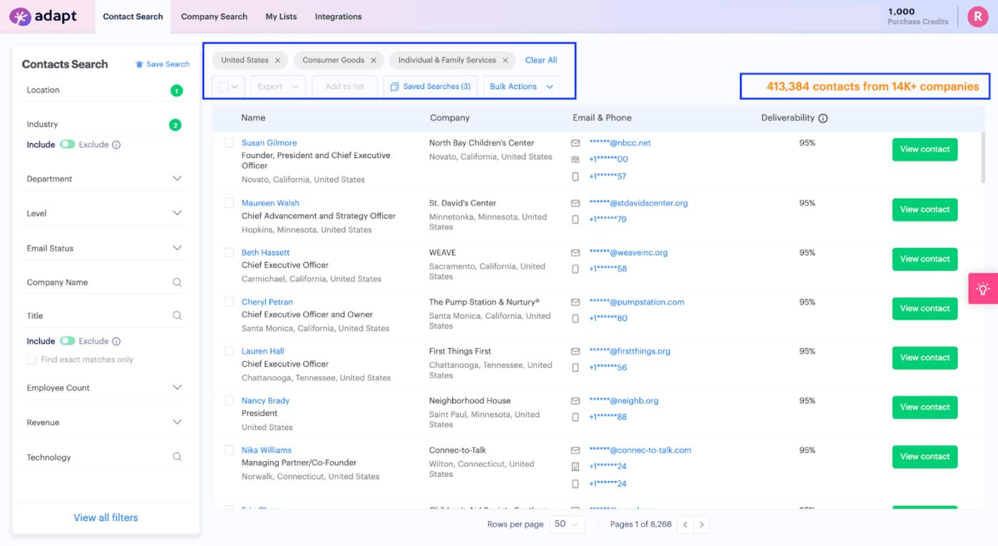 Adapt.io: B2B Contact Database