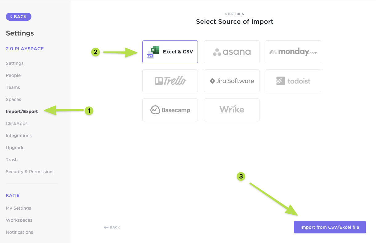 ClickUp Spreadsheet Importer excel automation tools