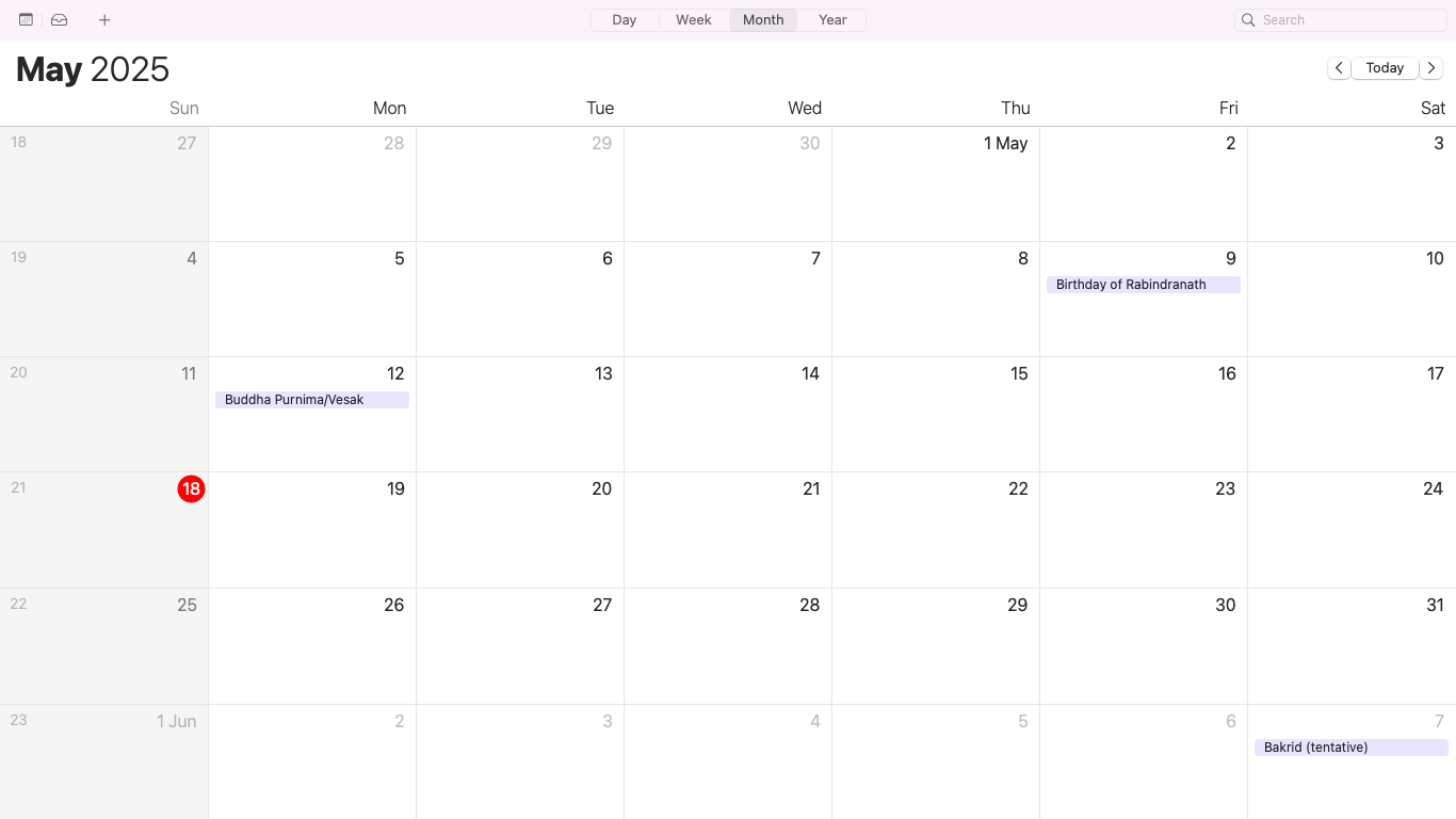 Open the Apple Calendar app on your Mac