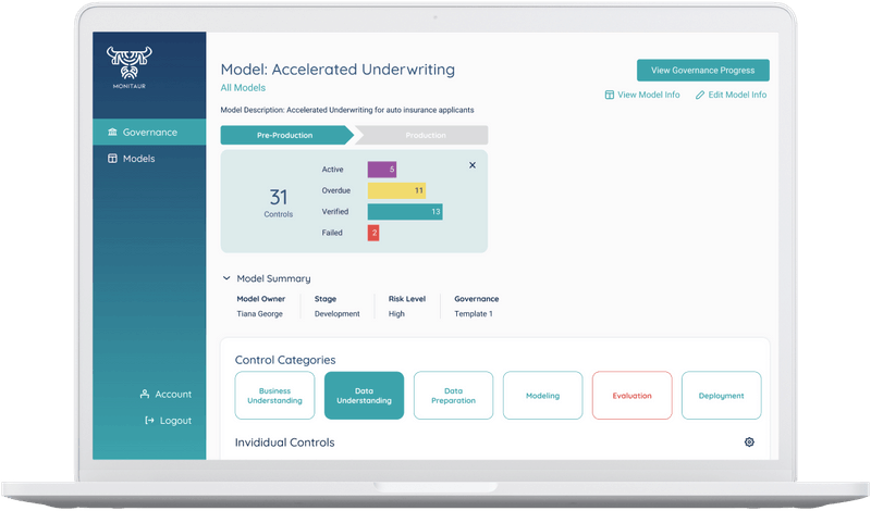 Monitaur: AI Governance Tools 