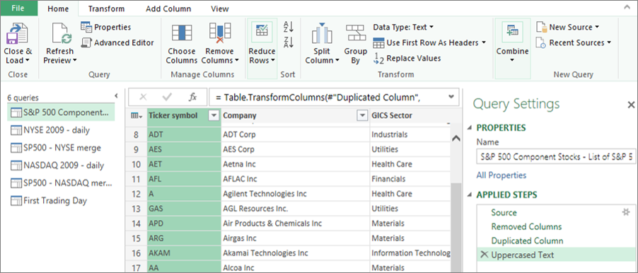 Power Query: excel automation tools
