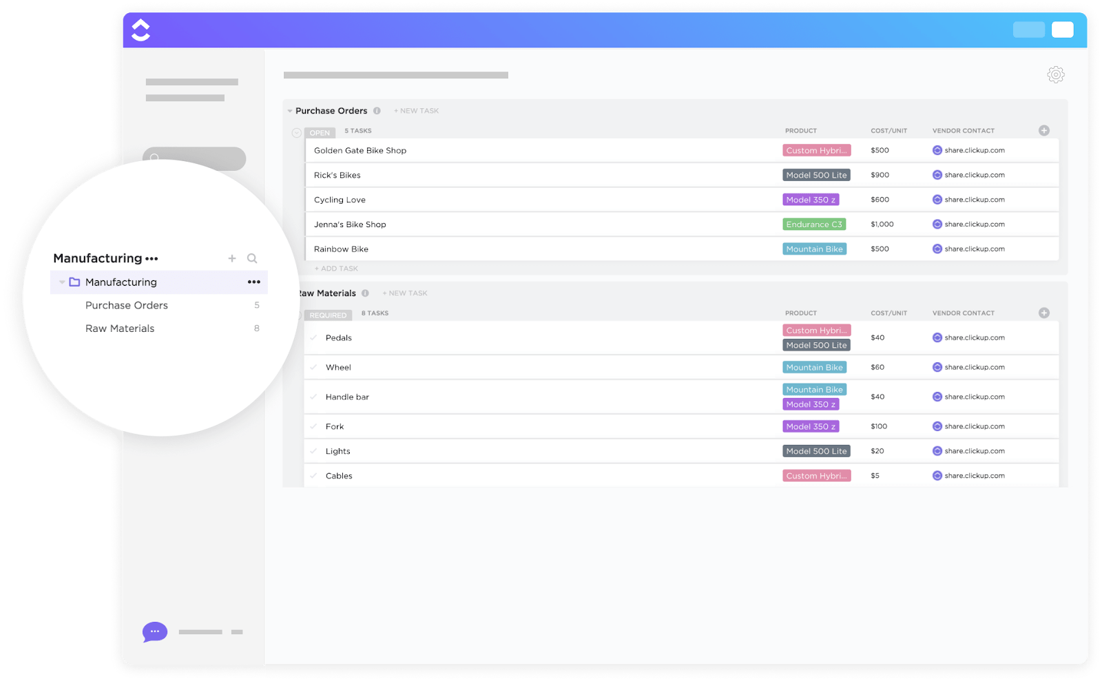 ClickUp Order Fulfillment Template