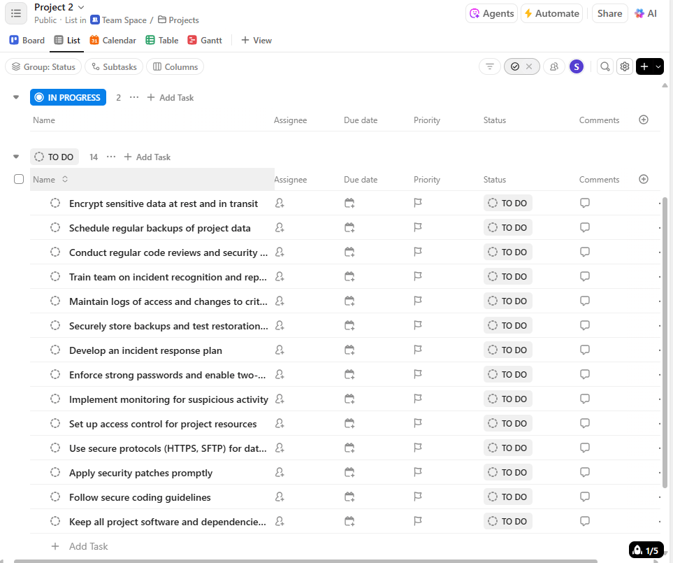 ClickUp Tasks: okta competitors