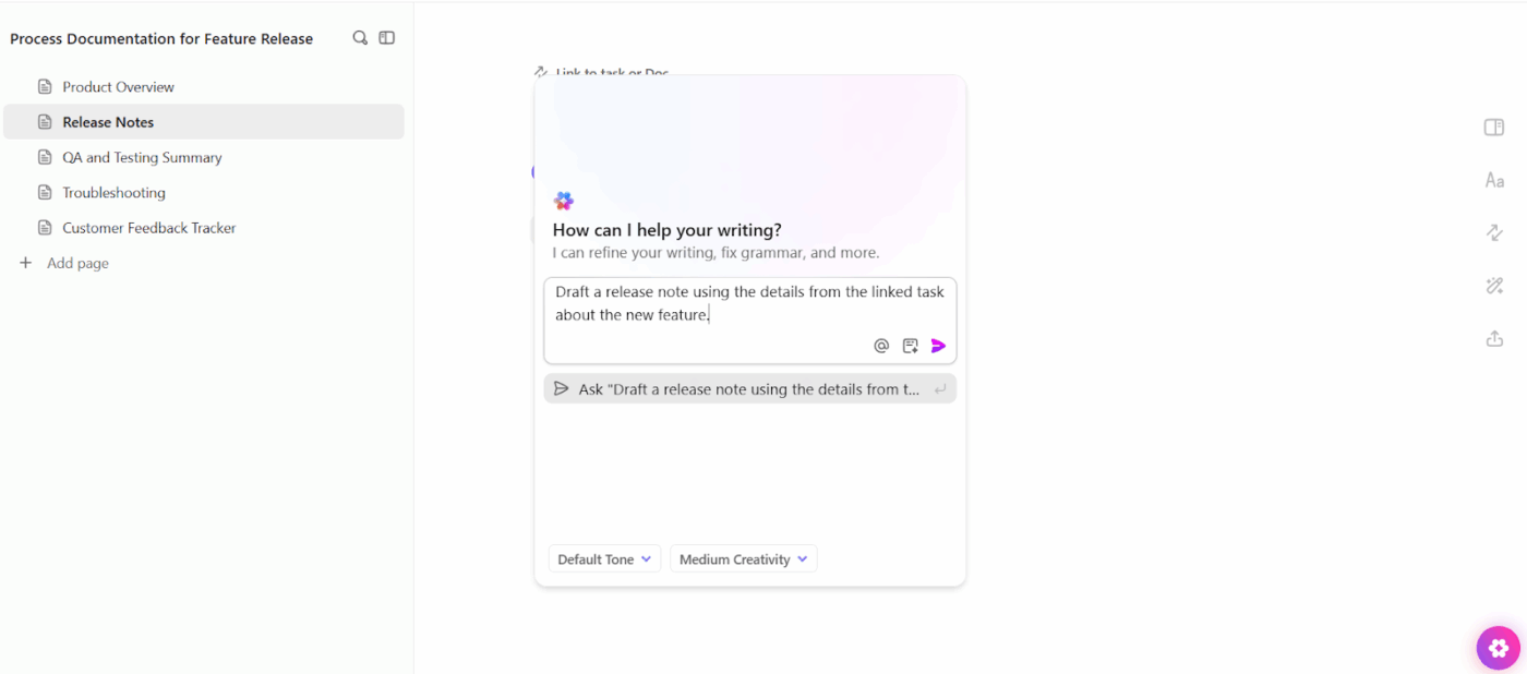 ClickUp Brain: Ask this AI system to automate data extraction, classify documents based on business operations, and process data
