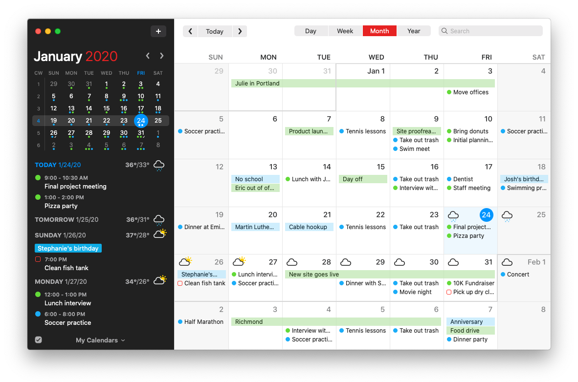 Fantastical: Shared calendar apps for couples