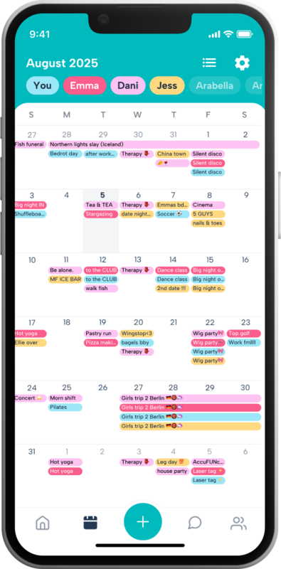 Howbout: Shared calendar app with an optional permissions calendar