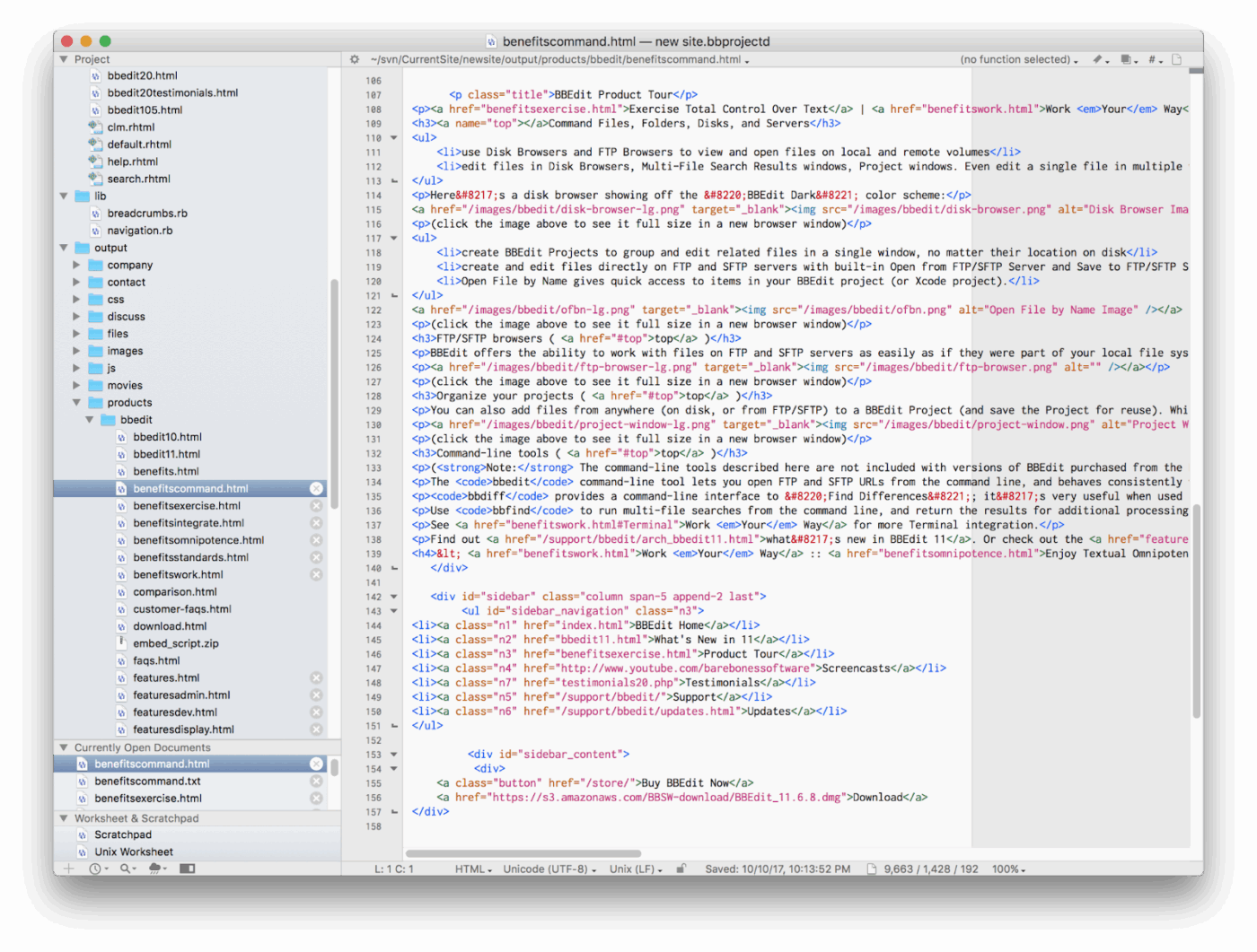 BBEdit - notepad++ alternative for mac