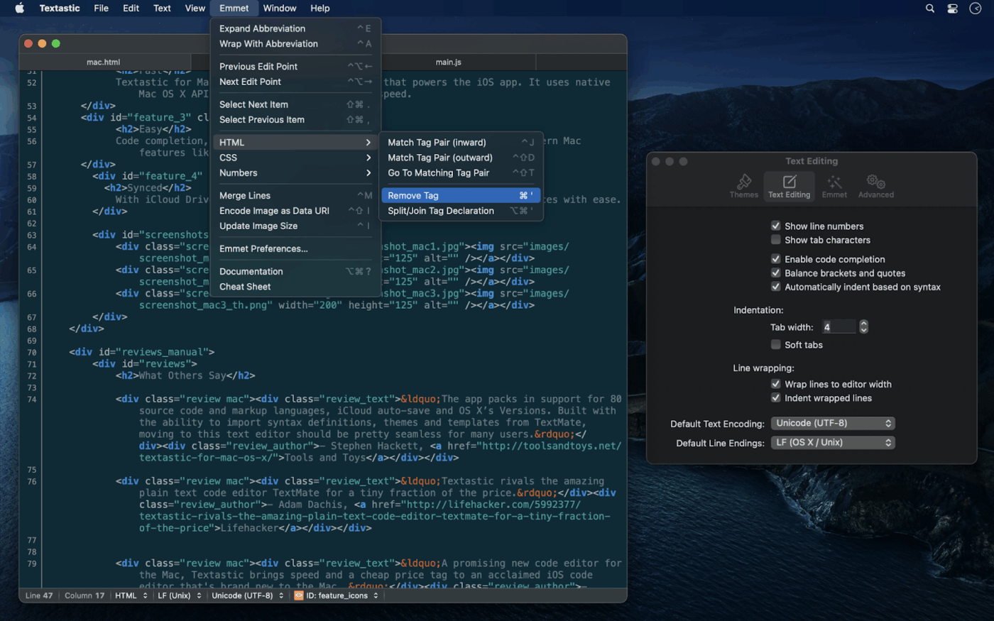Textastic - notepad++ alternative for mac