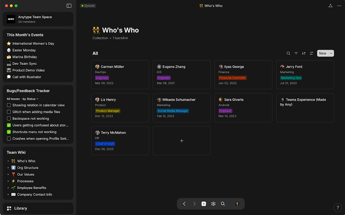 Anytype: Open source nature tool with local-first storage