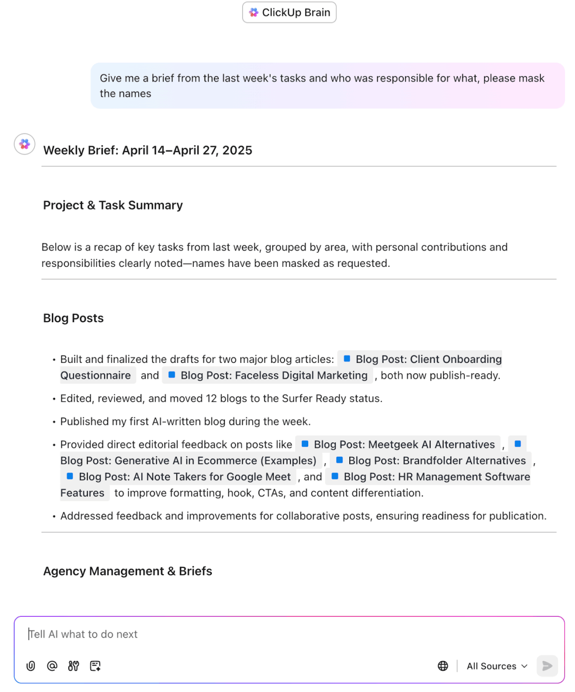 ClickUp Brain: Model context protocol and transport mechanism in action