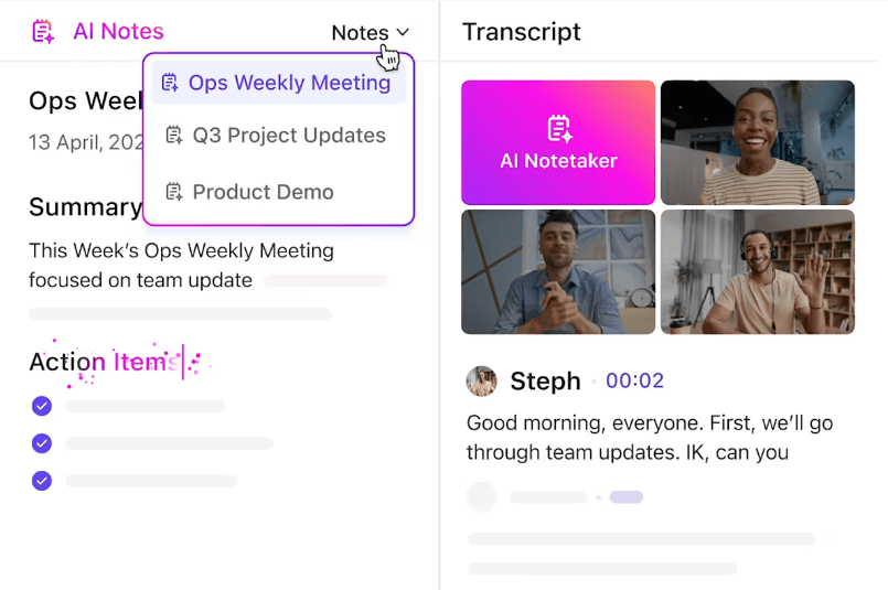 ClickUp AI Notetaker: Be productive while AI takes notes for you