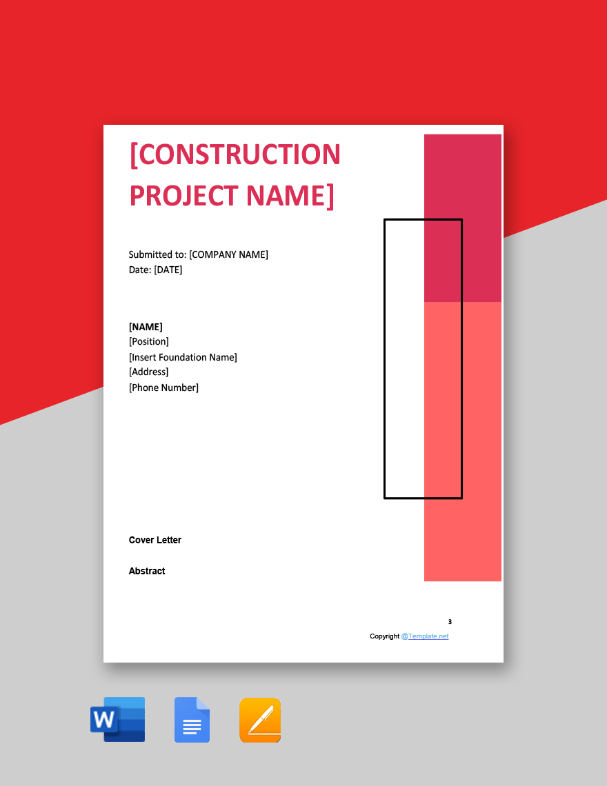 Word Simple Construction Proposal Template