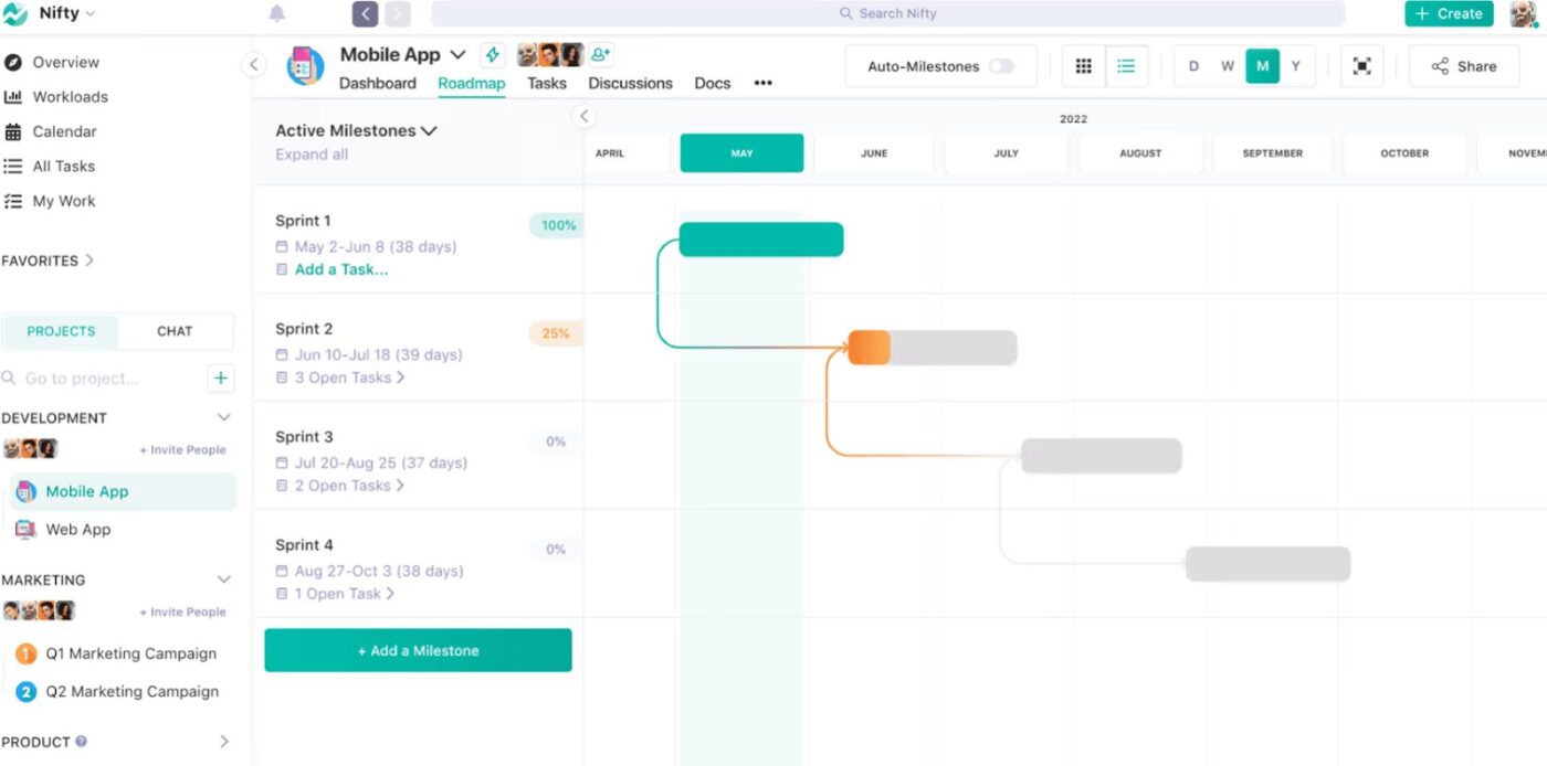 Nifty: creative project management software