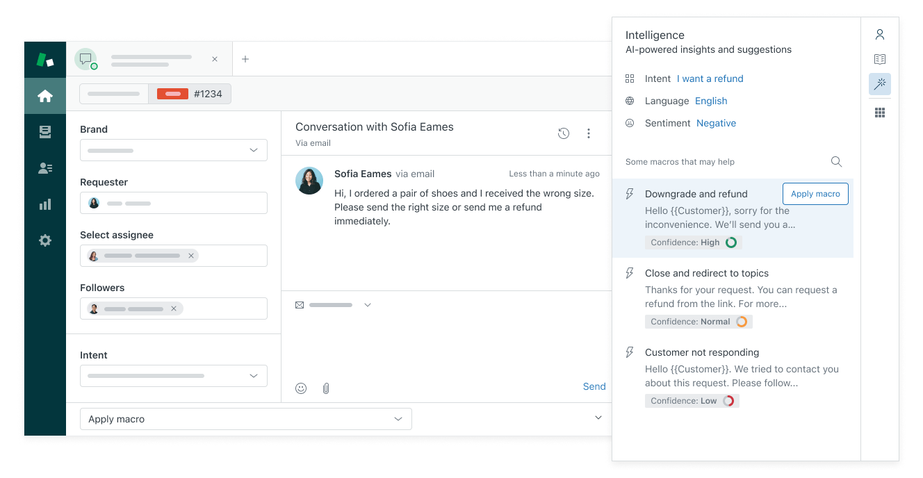 Zendesk AI: Reduce response times while increasing agent productivity