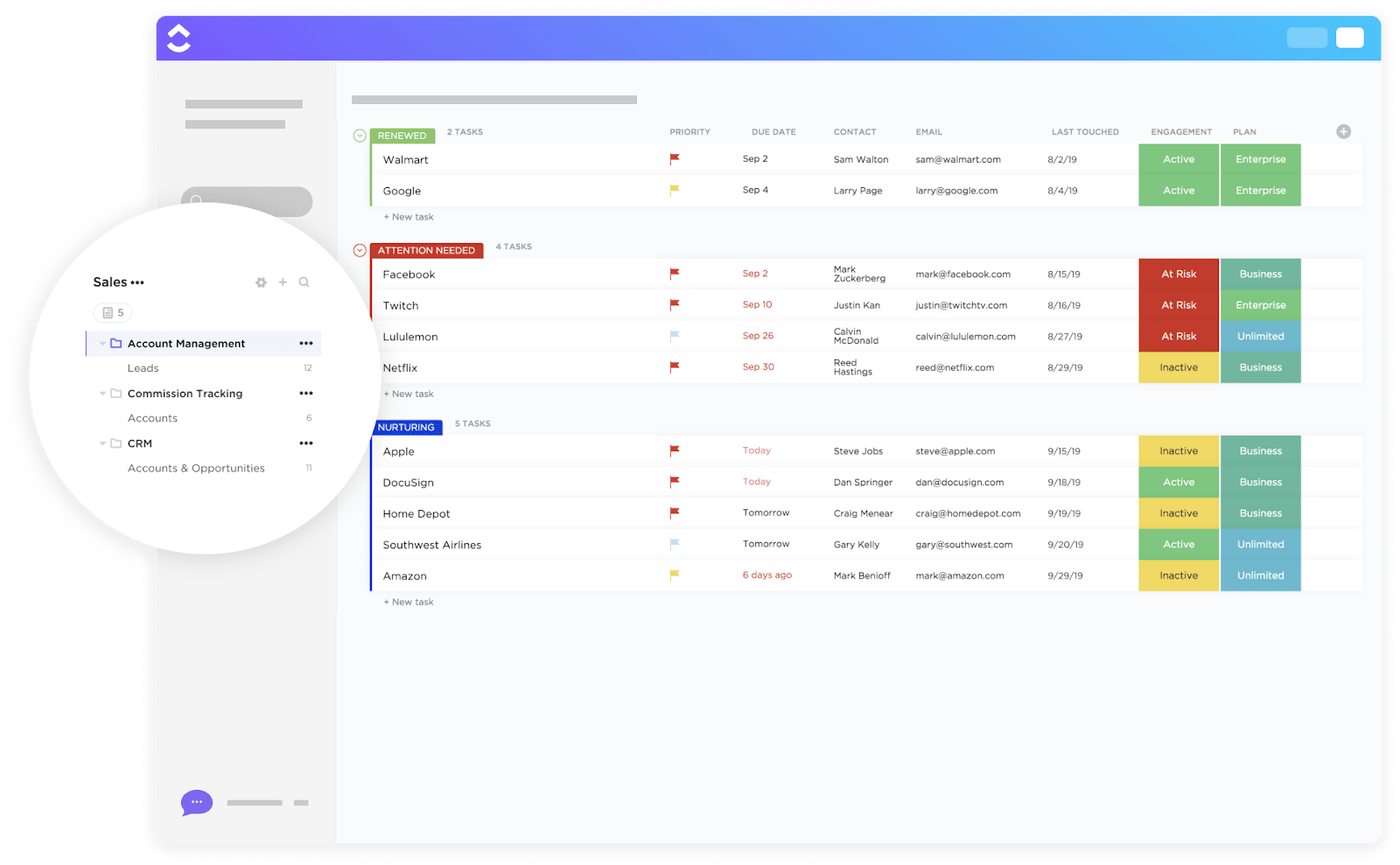 ClickUp Account Management Template