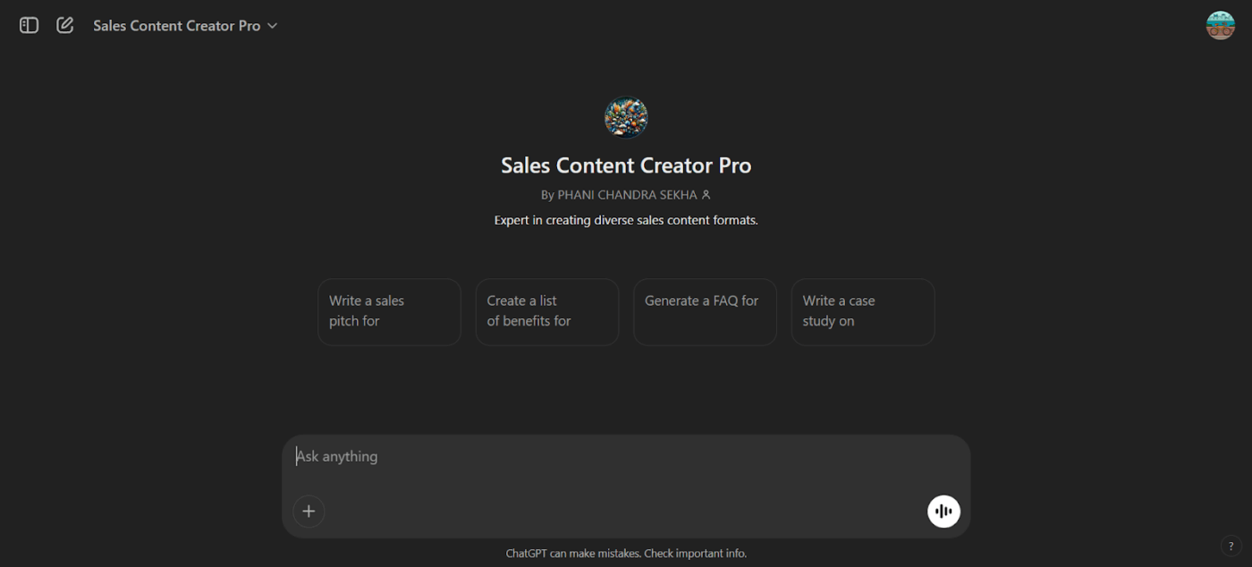 Sales Content Creator Pro