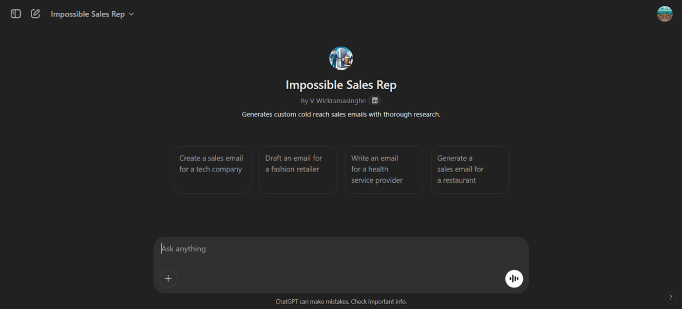 Impossible Sales Rep