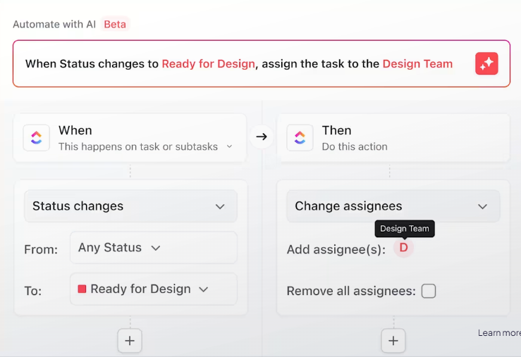 ClickUp Automatizaciones: automatice tareas repetitivas con desencadenantes personalizados