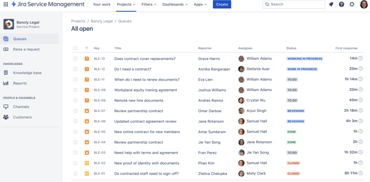Legal Service Management Template