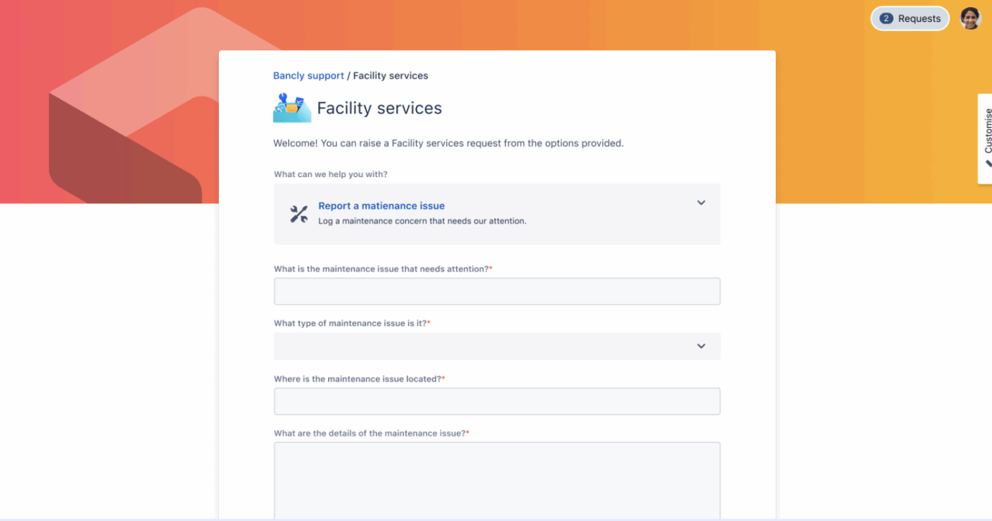 Facilities Service Management Template