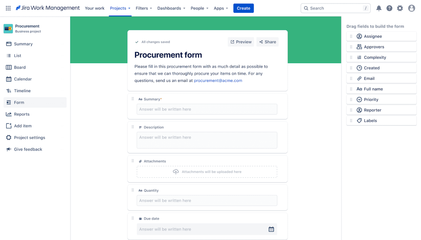 Procurement Template