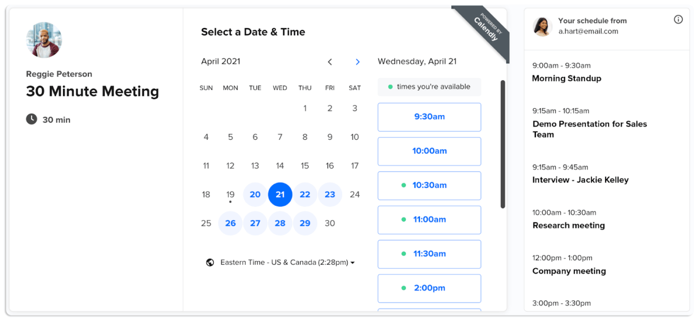 Calendly: Essential features for meeting and performance management
