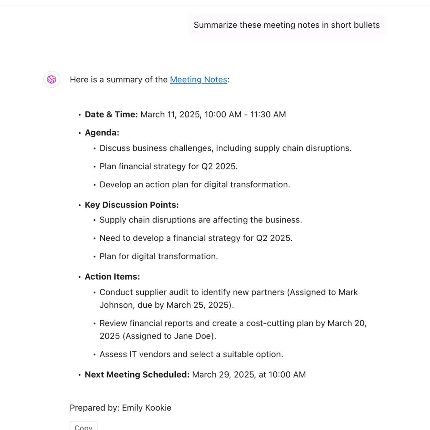 ClickUp Brain: Boost financial performance and planning with AI-powered summaries and smart suggestions