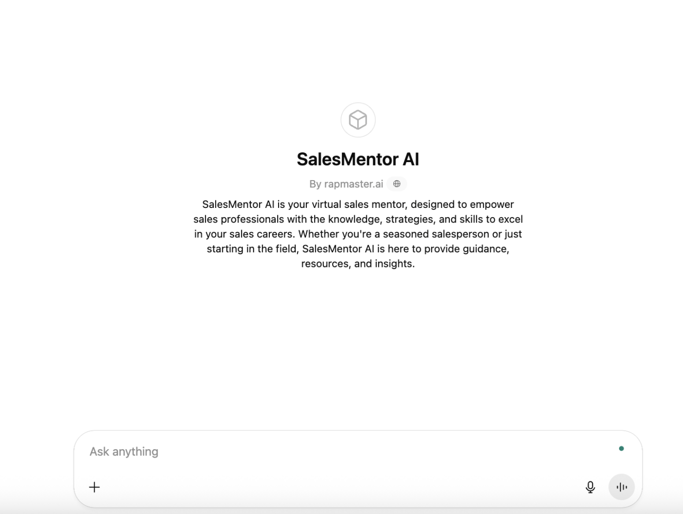 salesmentor ai is a coaching GPT for sales teams