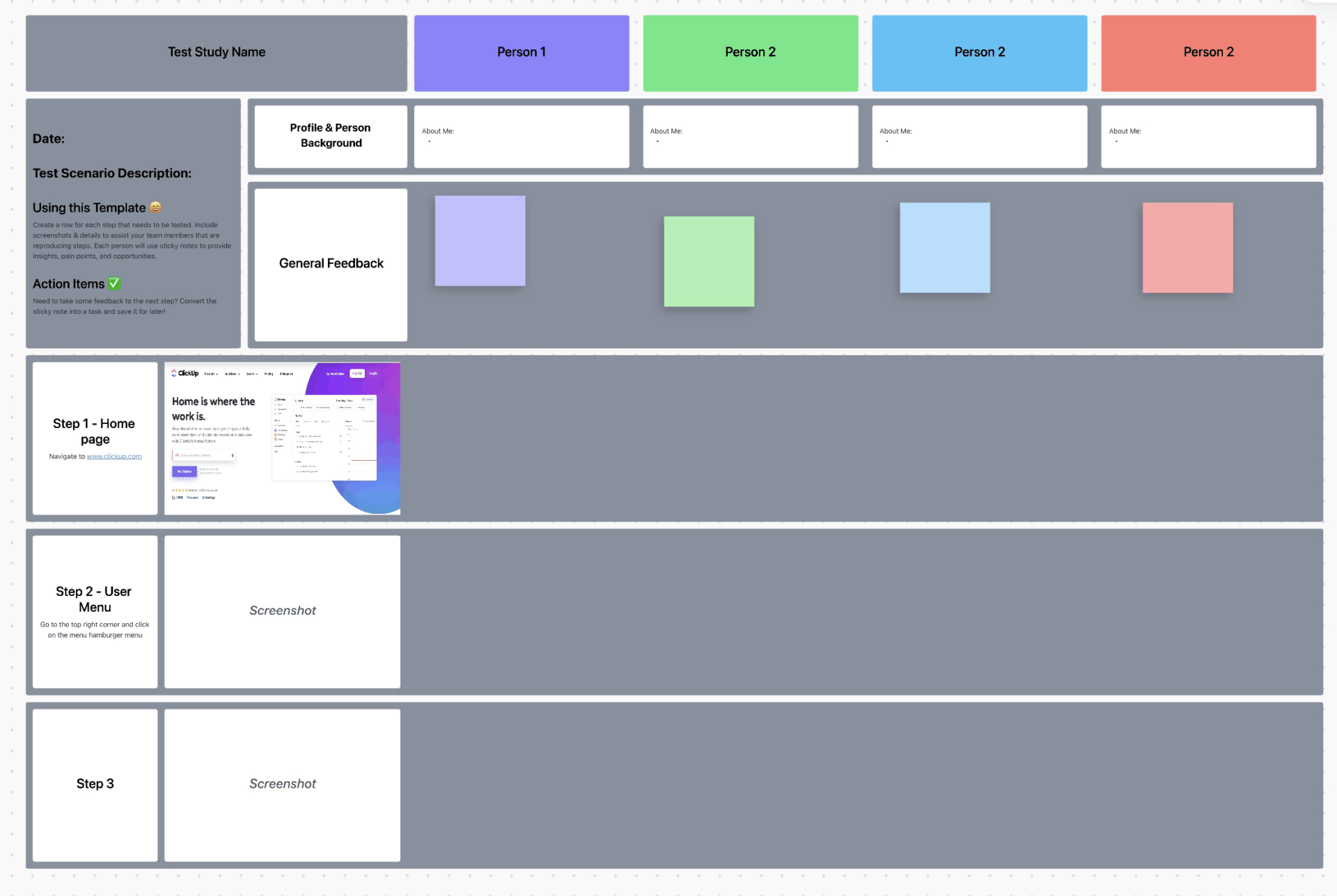 Usability Testing Template 