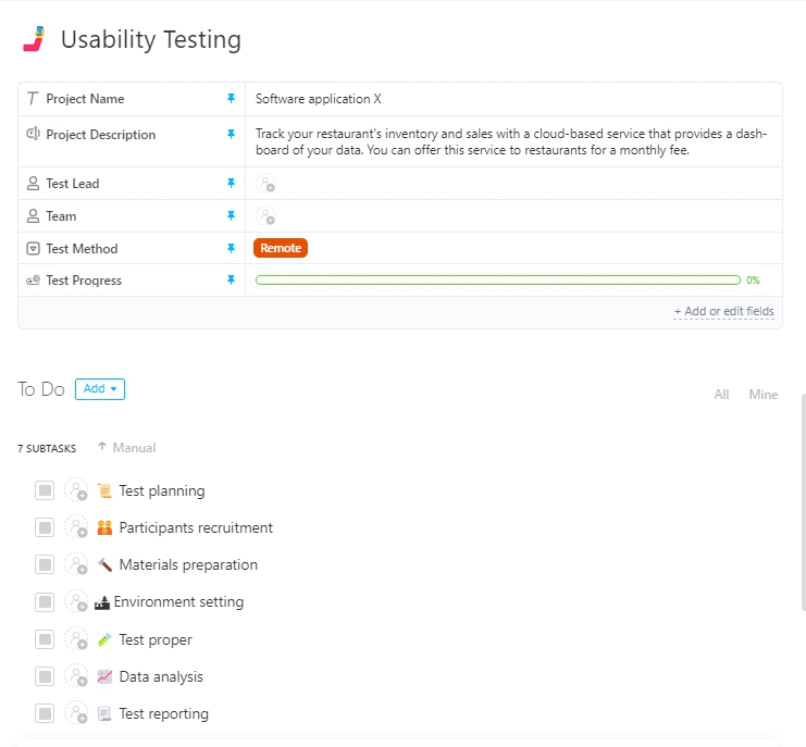 Usability Testing Plan