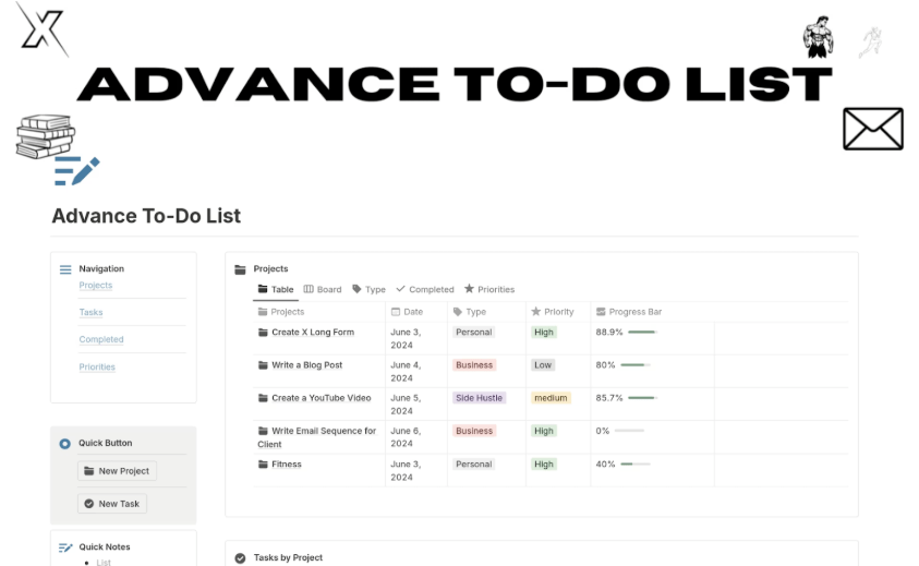 Advance To-Do List Template