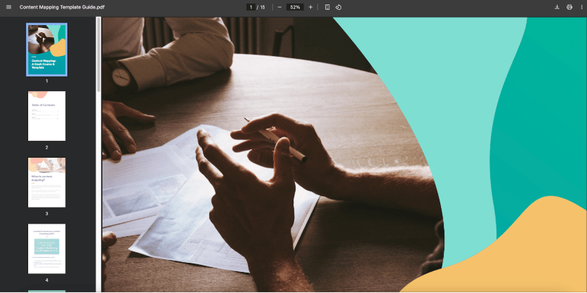 PDF Content Mapping Template by HubSpot