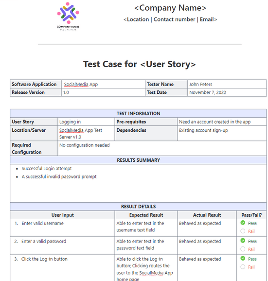 ClickUp Test Case Template ;  User Acceptance Testing Template
