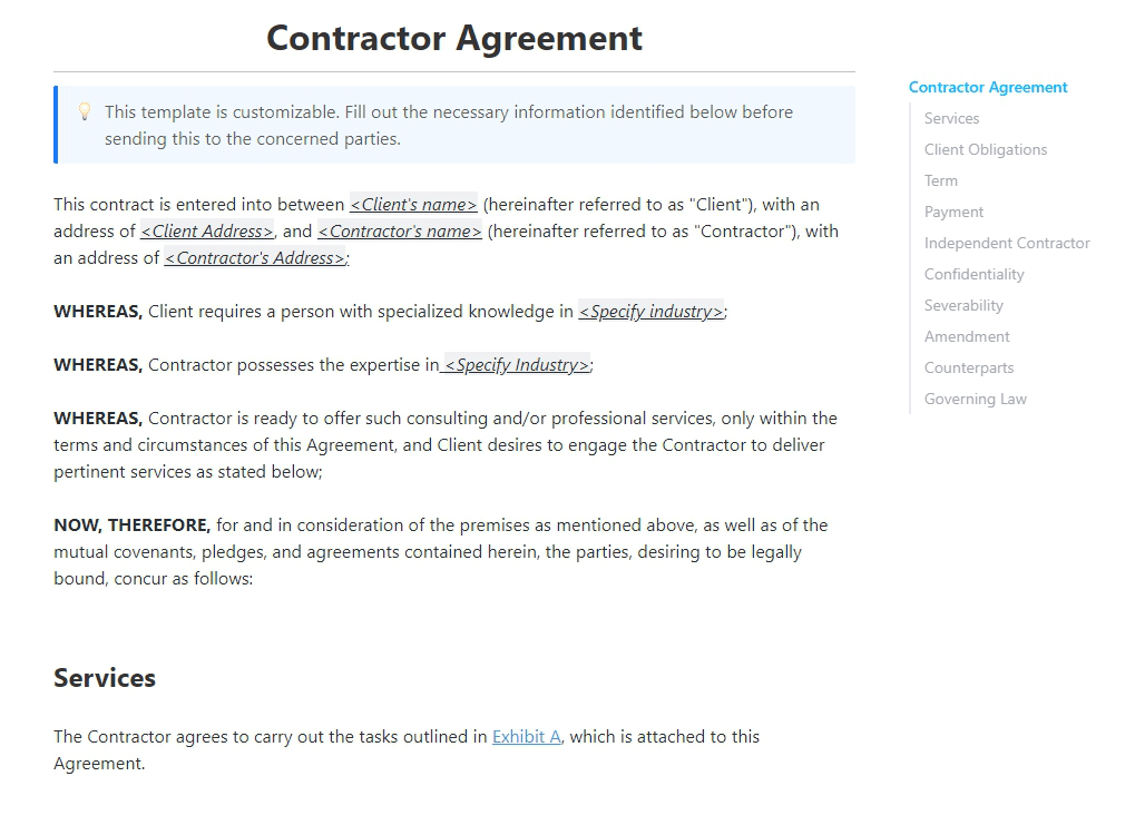 ClickUp Contractor Agreement Template
: Client Contract Template