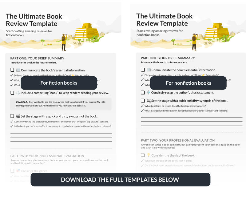 Book Review Template by Discovery