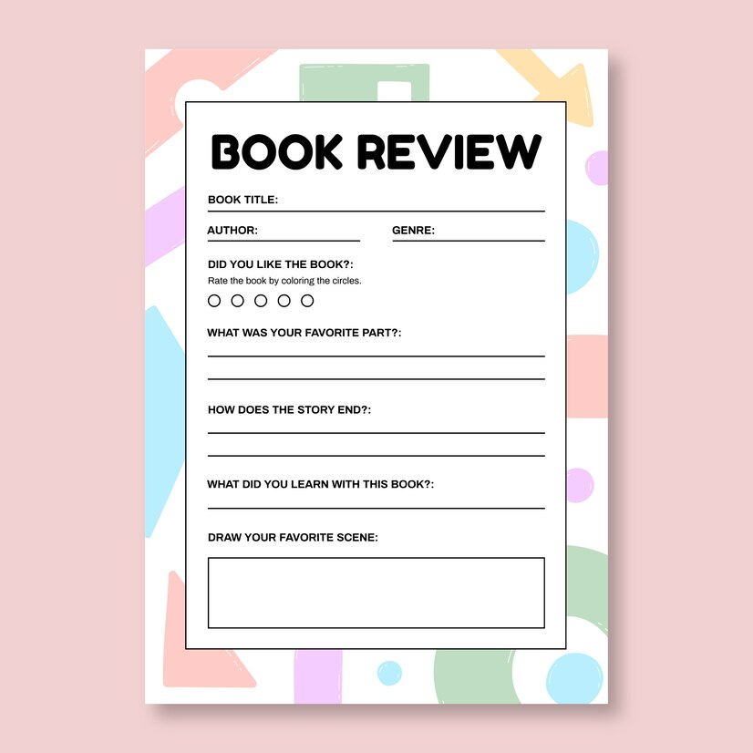 Book Review Template by Freepik