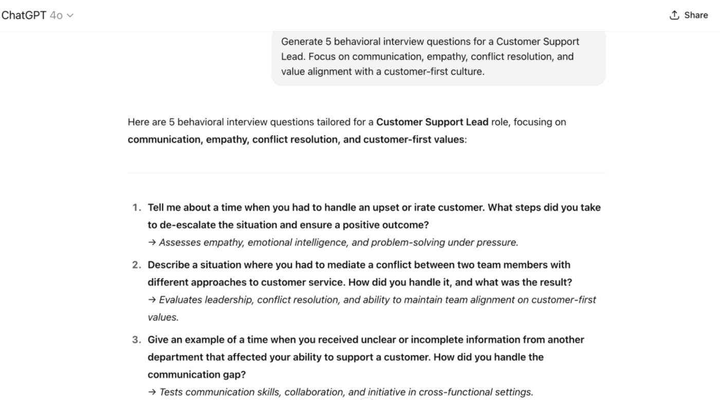 ChatGPT-sollicitatievragen: ChatGPT HR-gebruiksscenario's