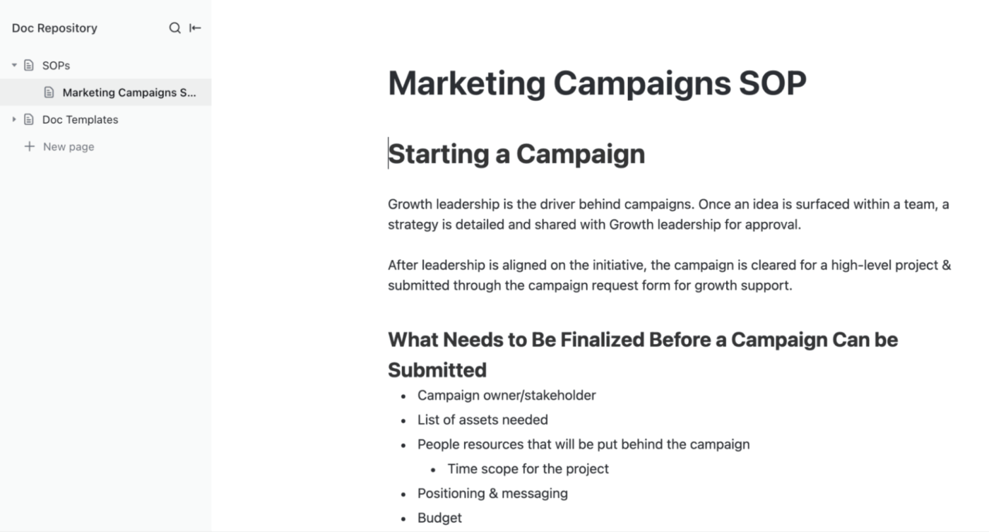 ClickUp Docs