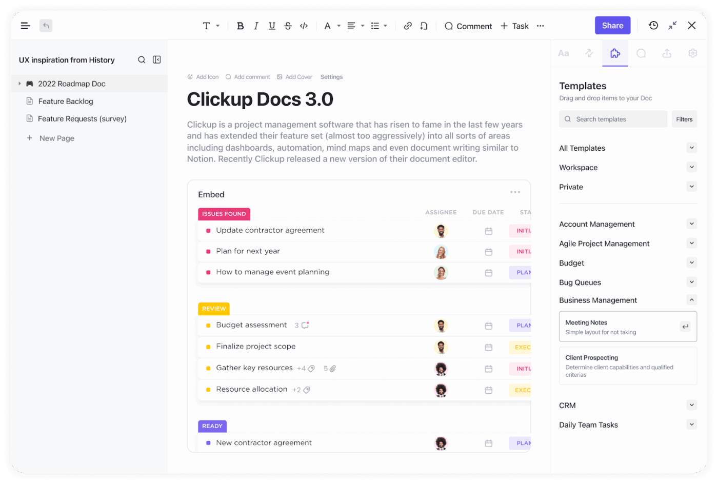 ClickUp Docs: Mistral AI alternative