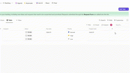 ClickUp Formula Fields: AI Spreadsheet Generator