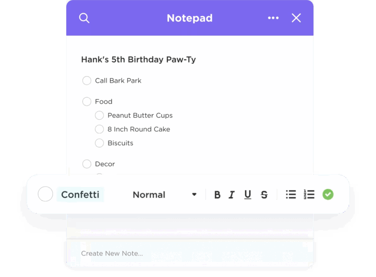 ClickUp Notepad